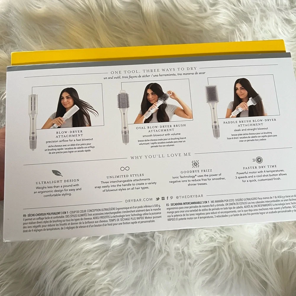 Drybar White 3-in-1 Styling Brush Set